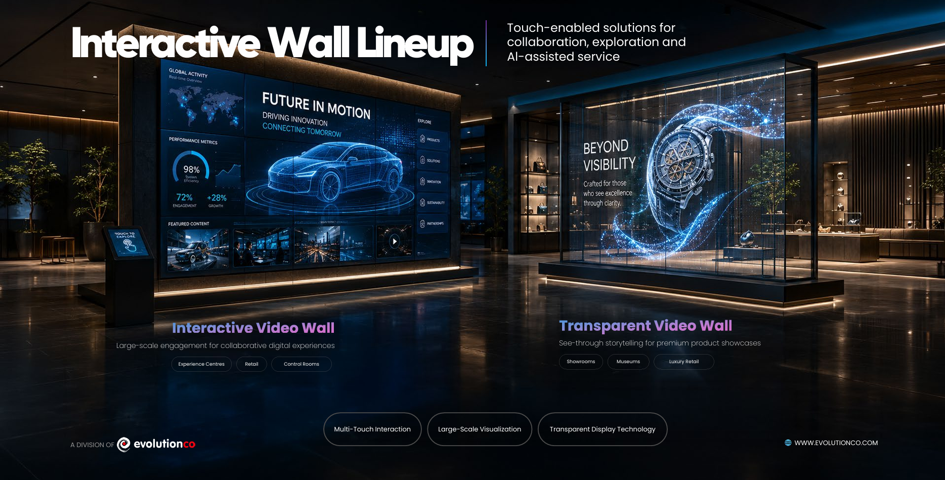 Interactive wall lineup